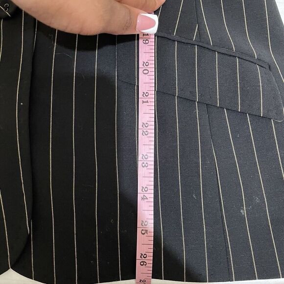Charles Tyrwhitt Jermyn St. London Women's Wool Blend Blazer Jacket 12 Pinstripe - Picture 5 of 6